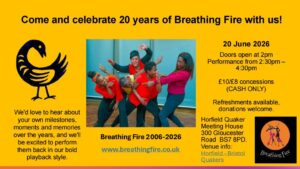 A poster advertising our 20th Anniversary party.